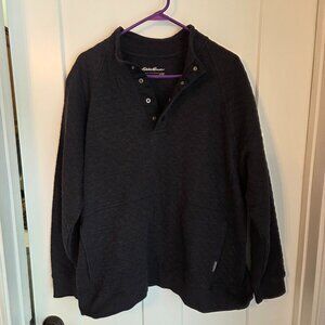 Eddie Bauer black Quilted Long Sleeve Sweater Size‎ XL Men’s